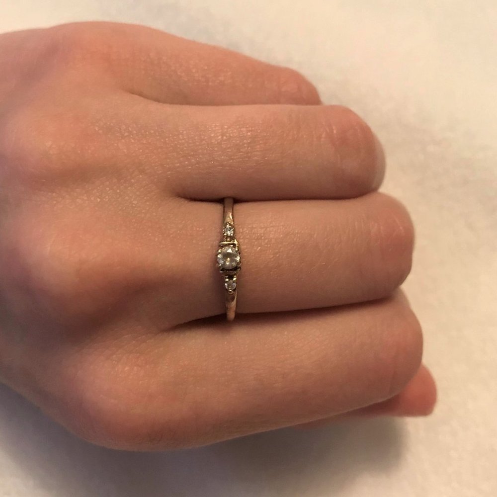 14K Gold Diamond Ring - Like New